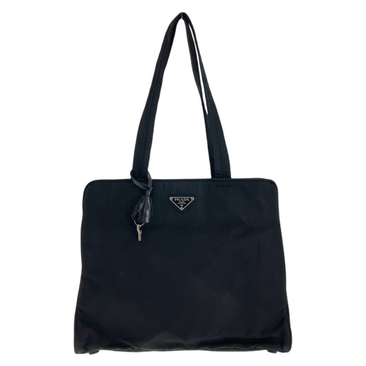 112359
PRADA プラダ テスート 三角ロゴプレート ブラック 黒 シルバー金具 ナイロン トートバッグ ショルダーバッグ  レディース