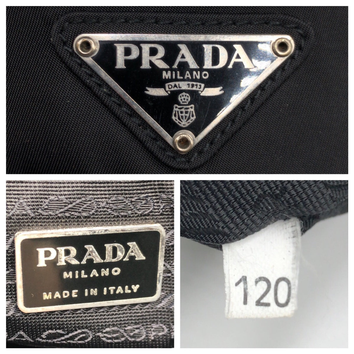 12886
PRADA プラダ テスート 三角ロゴ ブラック 黒 ナイロン B9223 トートバッグ ショルダーバッグ  レディース