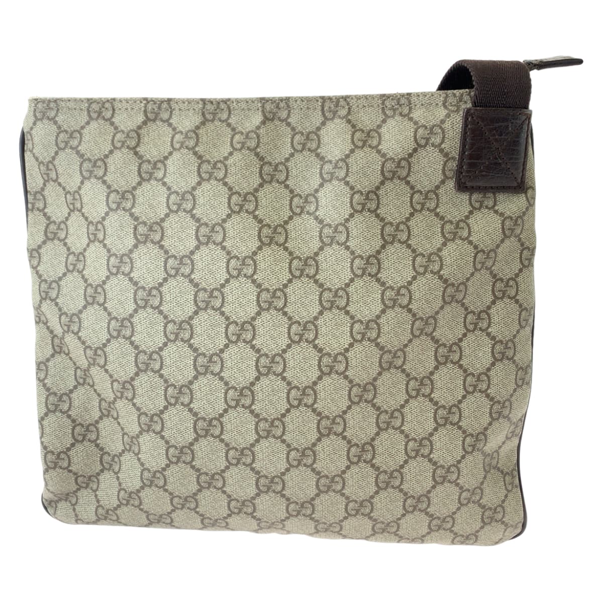 11679
GUCCI グッチ 男女兼用 ベージュ ブラウン シルバー金具 GGスプリームキャンバス 141626 斜め掛け ショルダーバッグ メッセンジャーバッグ  メンズ