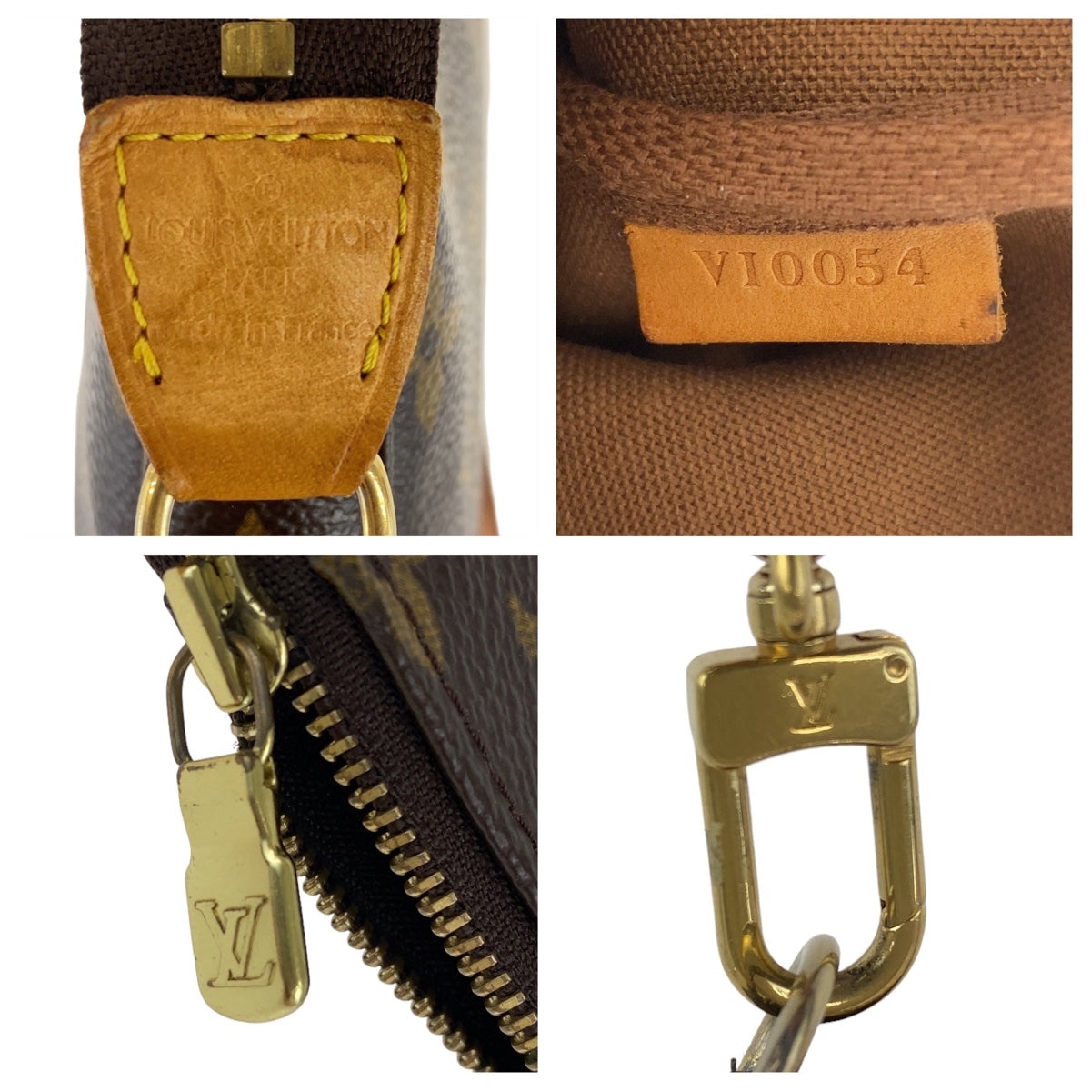11677
LOUIS VUITTON ルイヴィトン モノグラム ポシェット アクセソワール ブラウン ゴールド金具 PVC M51980 ハンドバッグ アクセサリーポーチ  レディース