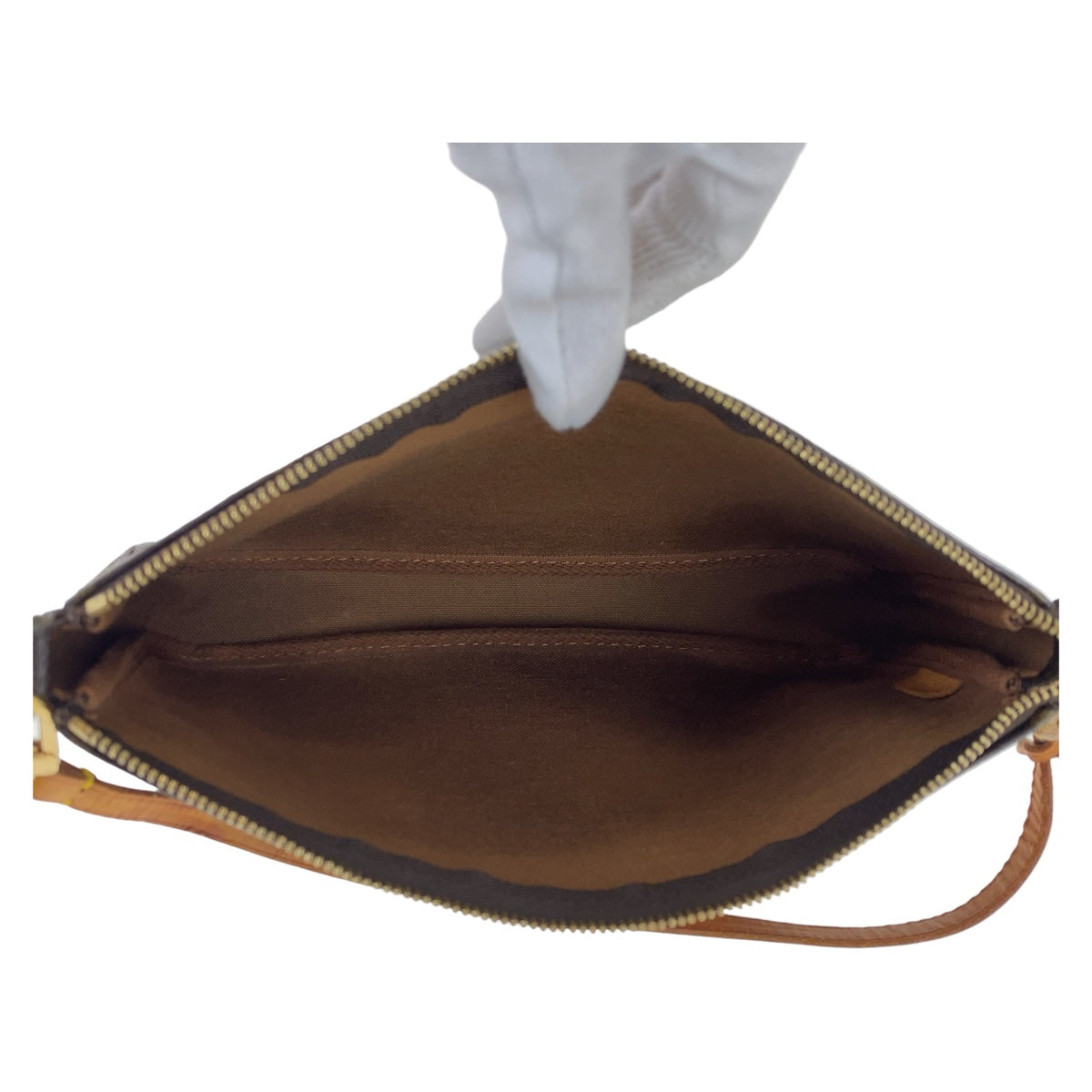 11677
LOUIS VUITTON ルイヴィトン モノグラム ポシェット アクセソワール ブラウン ゴールド金具 PVC M51980 ハンドバッグ アクセサリーポーチ  レディース