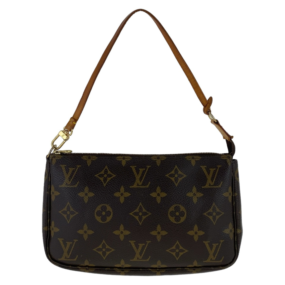 11677
LOUIS VUITTON ルイヴィトン モノグラム ポシェット アクセソワール ブラウン ゴールド金具 PVC M51980 ハンドバッグ アクセサリーポーチ  レディース