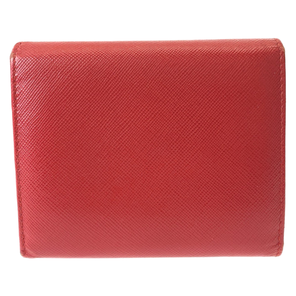12356
PRADA プラダ サフィアーノ レッド ゴールド金具 レザー 折財布 コンパクトウォレット  レディース