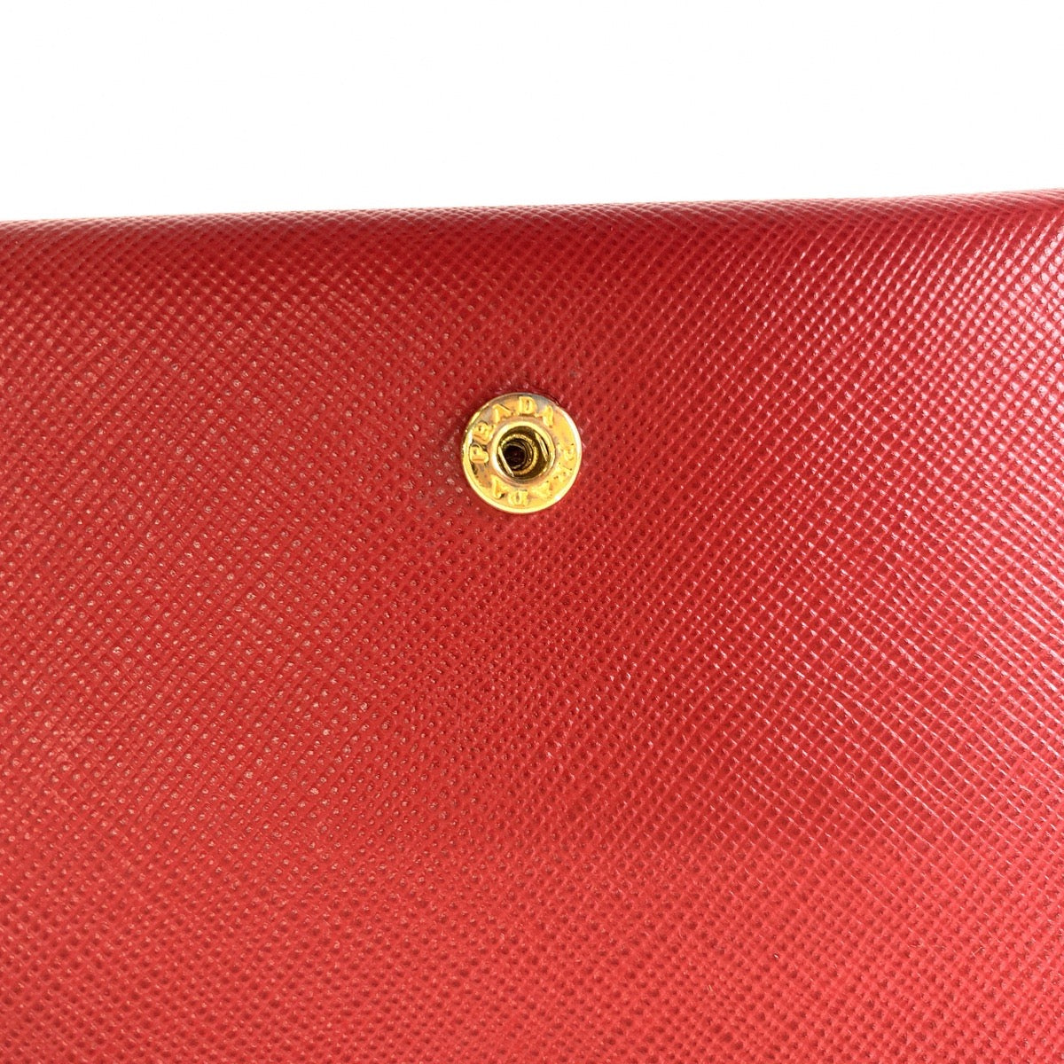 12356
PRADA プラダ サフィアーノ レッド ゴールド金具 レザー 折財布 コンパクトウォレット  レディース