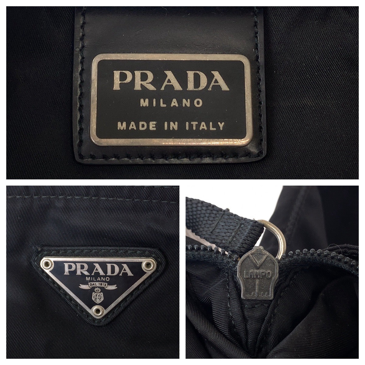 11682
PRADA プラダ テスート 三角ロゴプレート ブラック シルバー金具 ナイロン VA0053 ショルダーバッグ 斜め掛け ポシェット 男女兼用  レディース