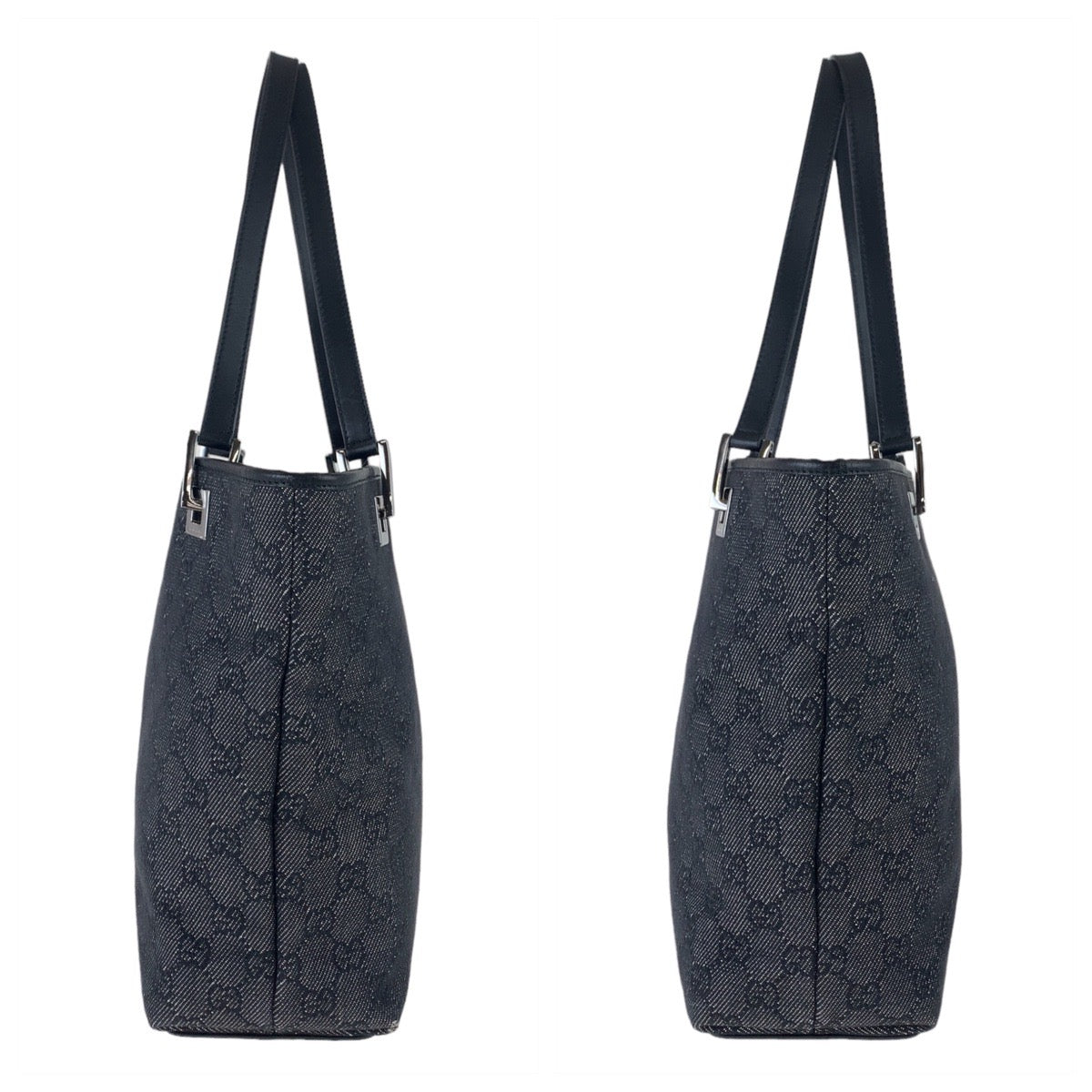 11683
GUCCI グッチ GG柄 ブラック シルバー金具 GGキャンバス 31244 トートバッグ ショルダーバッグ  レディース