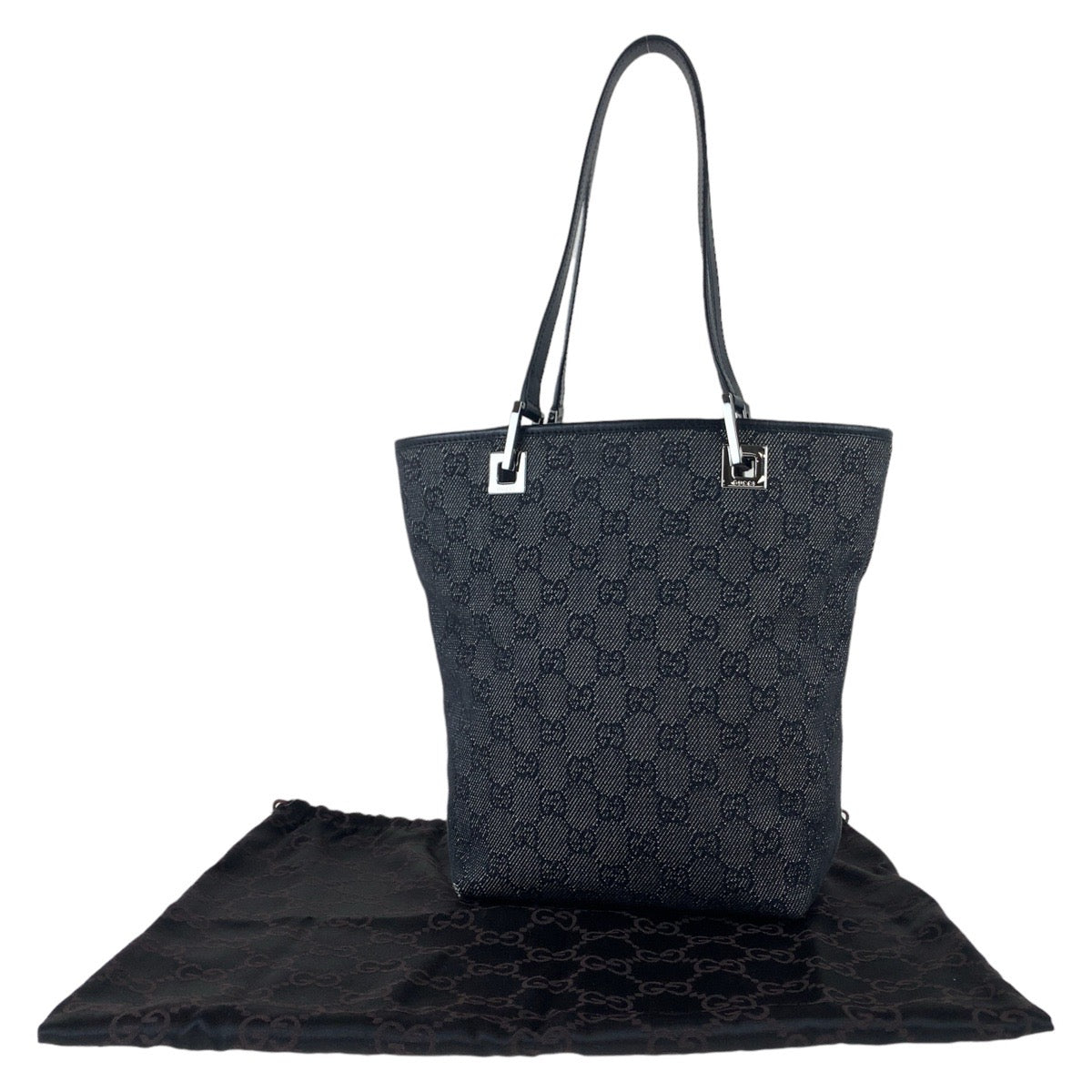 11683
GUCCI グッチ GG柄 ブラック シルバー金具 GGキャンバス 31244 トートバッグ ショルダーバッグ  レディース