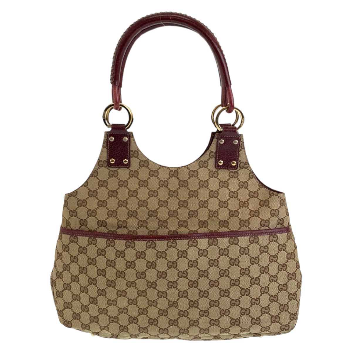 111684
GUCCI グッチ ベージュ ボルドー ゴールド金具 GGキャンバス 132260 ショルダーバッグ  レディース
