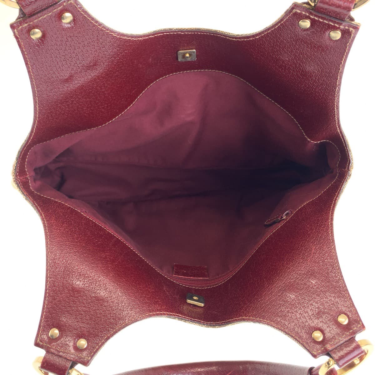 111684
GUCCI グッチ ベージュ ボルドー ゴールド金具 GGキャンバス 132260 ショルダーバッグ  レディース