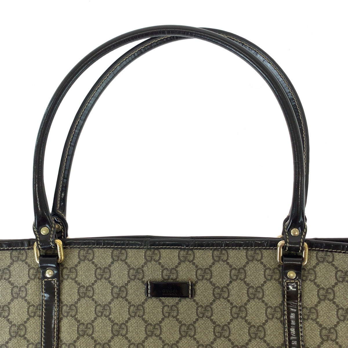 111688
GUCCI グッチ ブラウン ゴールド金具 GGスプリームキャンバス / レザー 197953 トートバッグ ショルダーバッグ  レディース