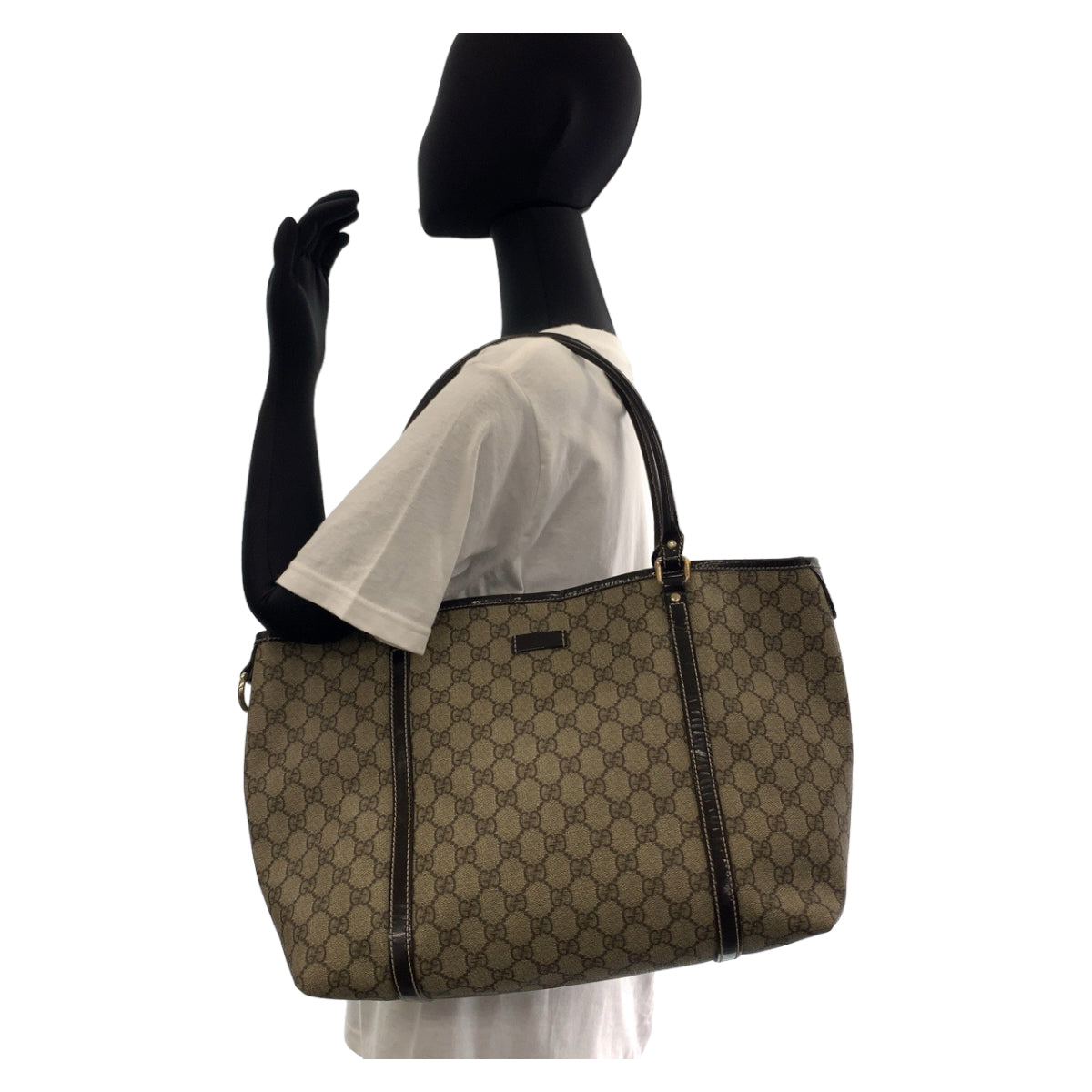 111688
GUCCI グッチ ブラウン ゴールド金具 GGスプリームキャンバス / レザー 197953 トートバッグ ショルダーバッグ  レディース