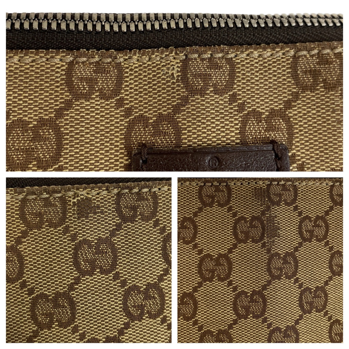 111689
GUCCI グッチ GG柄 ベージュ ブラウン シルバー金具 GGキャンバス / レザー 114273 斜め掛け ショルダーバッグ  レディース