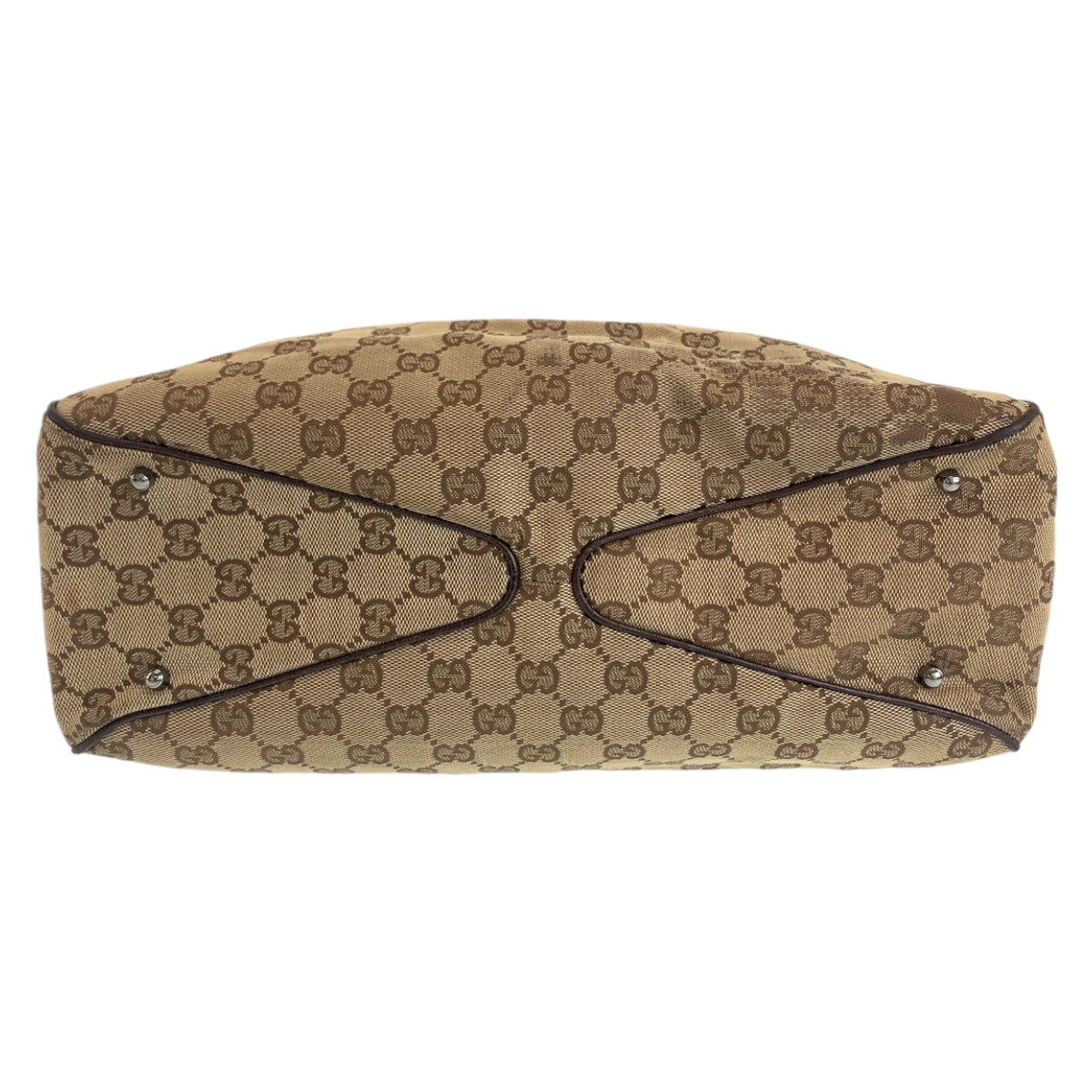 112353
GUCCI グッチ ブラウン シルバー金具 GGキャンバス 113017 トートバッグ ショルダーバッグ  レディース