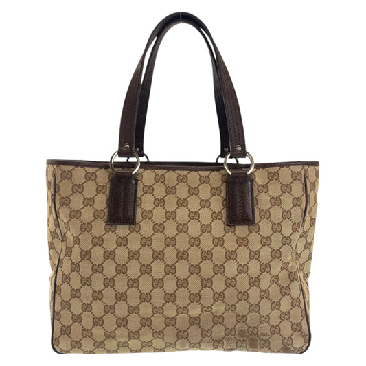 112353
GUCCI グッチ ブラウン シルバー金具 GGキャンバス 113017 トートバッグ ショルダーバッグ  レディース