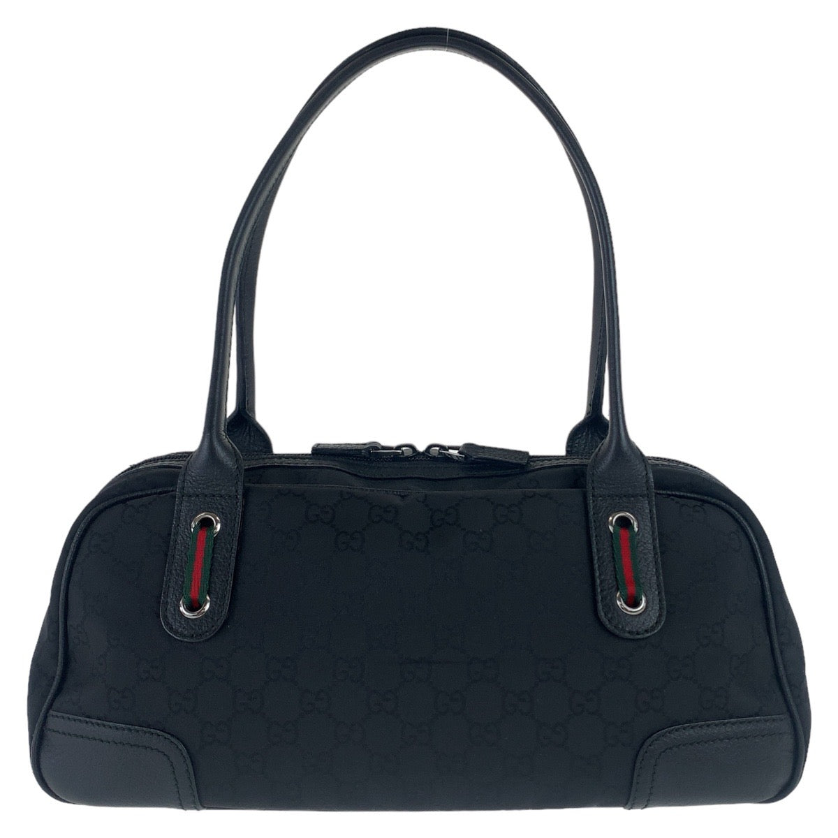 11700
GUCCI グッチ シェリーライン GG柄 ブラック 黒 シルバー金具 GGキャンバス / レザー 293594 ショルダーバッグ ハンドバッグ   レディース