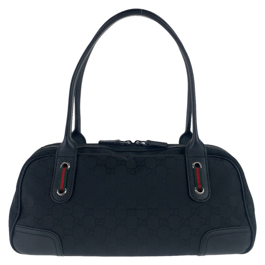 11700
GUCCI グッチ シェリーライン GG柄 ブラック 黒 シルバー金具 GGキャンバス / レザー 293594 ショルダーバッグ ハンドバッグ   レディース