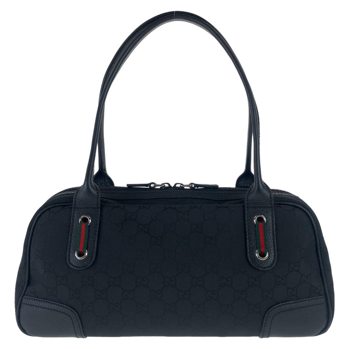 11700
GUCCI グッチ シェリーライン GG柄 ブラック 黒 シルバー金具 GGキャンバス / レザー 293594 ショルダーバッグ ハンドバッグ   レディース