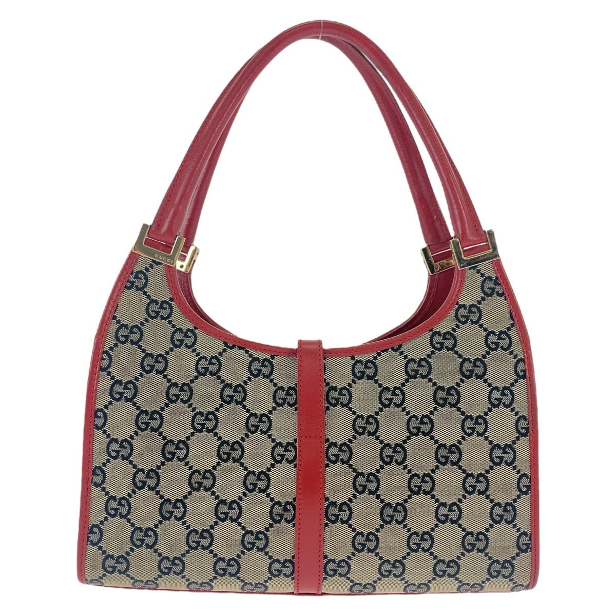 GUCCI グッチ ジャッキー レッド ベージュ ゴールド金具 GGキャンバス / レザー 001013 ショルダーバッグ ハンドバッグ  レディース