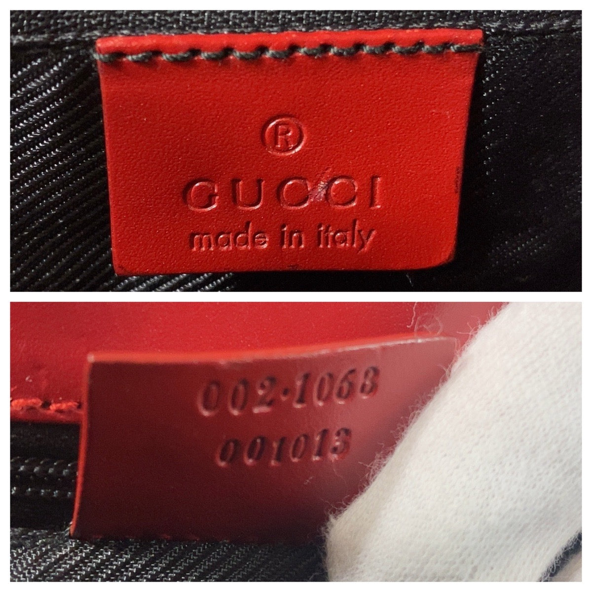 GUCCI グッチ ジャッキー レッド ベージュ ゴールド金具 GGキャンバス / レザー 001013 ショルダーバッグ ハンドバッグ  レディース
