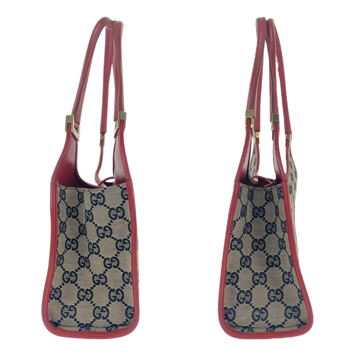 GUCCI グッチ ジャッキー レッド ベージュ ゴールド金具 GGキャンバス / レザー 001013 ショルダーバッグ ハンドバッグ  レディース