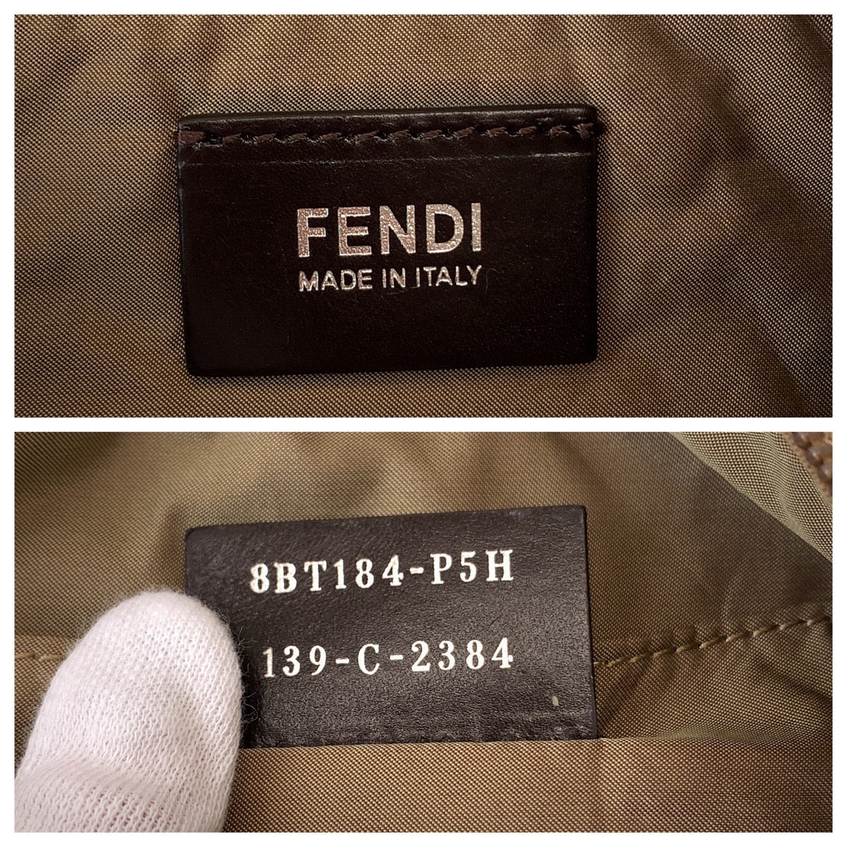 11704
FENDI フェンディ ズッキーノ柄 ブラウン オレンジ シルバー金具 ナイロン 8BTI84 ショルダーバッグ 斜め掛け ポシェット  レディース
