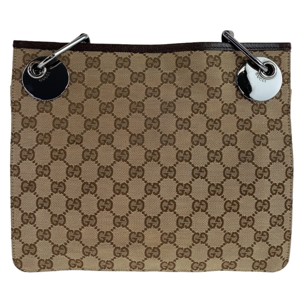 11707
GUCCI グッチ GG柄 ベージュ ブラウン シルバー金具 GGキャンバス / レザー 120841 斜め掛け ショルダーバッグ メッセンジャーバッグ  レディース