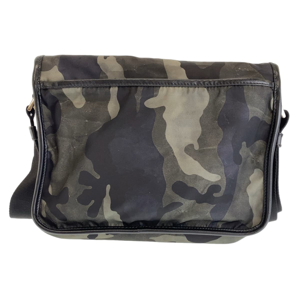 11714
PRADA プラダ テスート 三角ロゴプレート カモフラージュ マルチカラー シルバー金具 ナイロン 斜め掛け ショルダーバッグ メッセンジャーバッグ  メンズ
