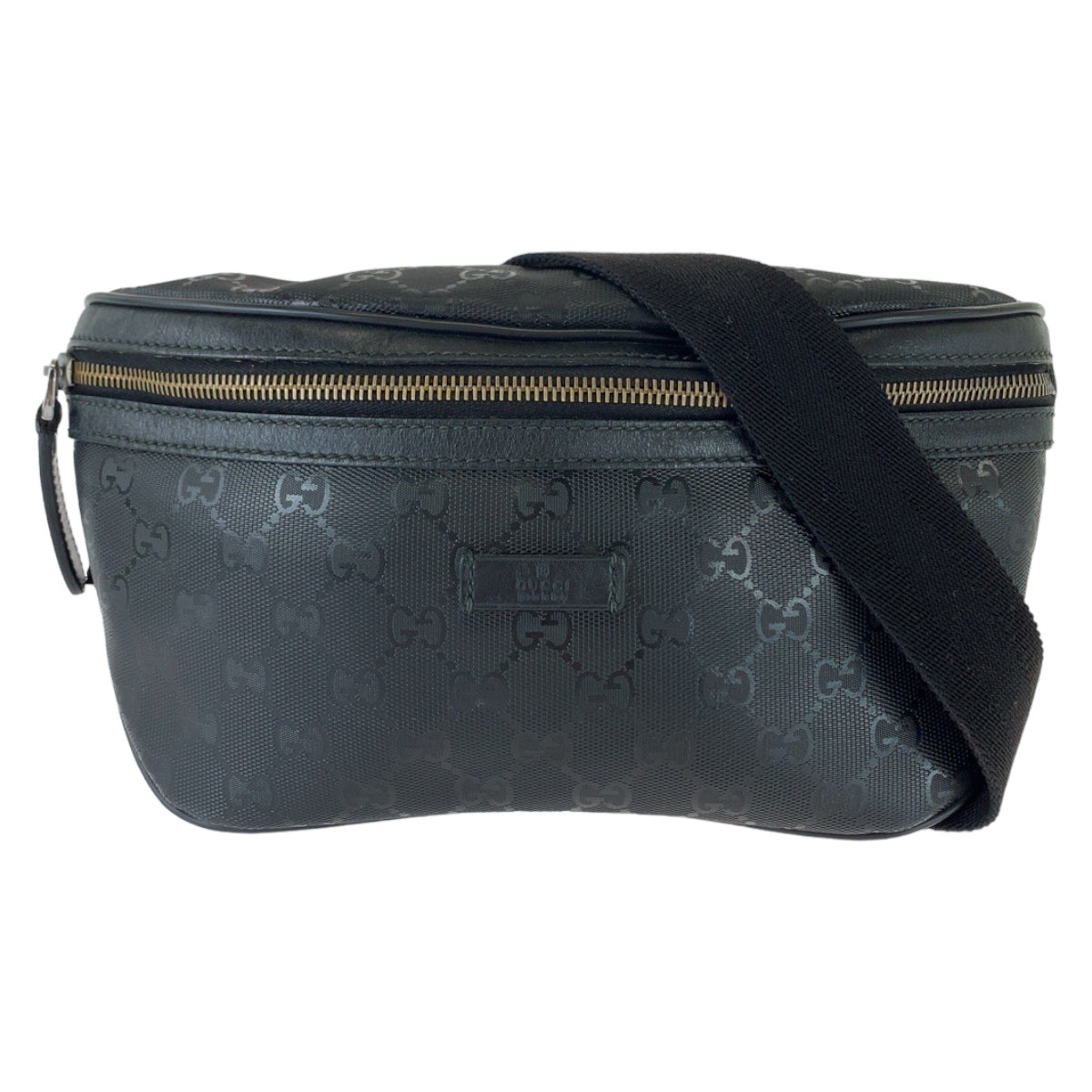 GUCCI グッチ GGインプリメ ブラック 黒 シルバー金具 GGキャンバス 233269 ウエストバッグ ボディバッグ  メンズ
