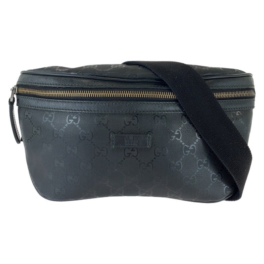 GUCCI グッチ GGインプリメ ブラック 黒 シルバー金具 GGキャンバス 233269 ウエストバッグ ボディバッグ  メンズ