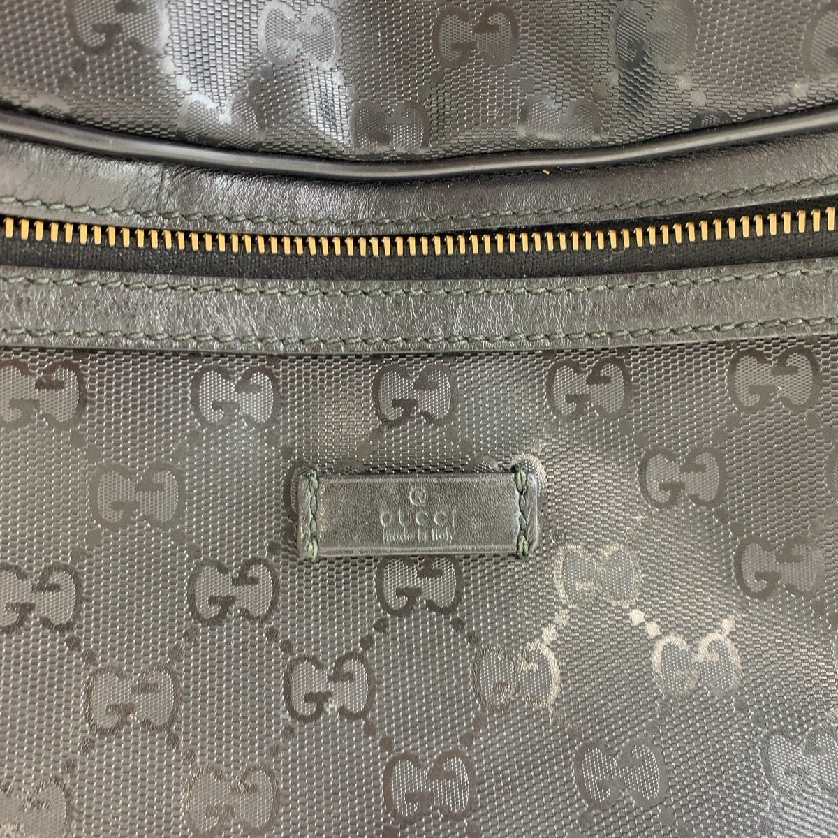 GUCCI グッチ GGインプリメ ブラック 黒 シルバー金具 GGキャンバス 233269 ウエストバッグ ボディバッグ  メンズ