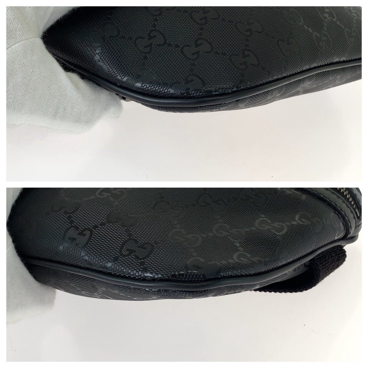 GUCCI グッチ GGインプリメ ブラック 黒 シルバー金具 GGキャンバス 233269 ウエストバッグ ボディバッグ  メンズ