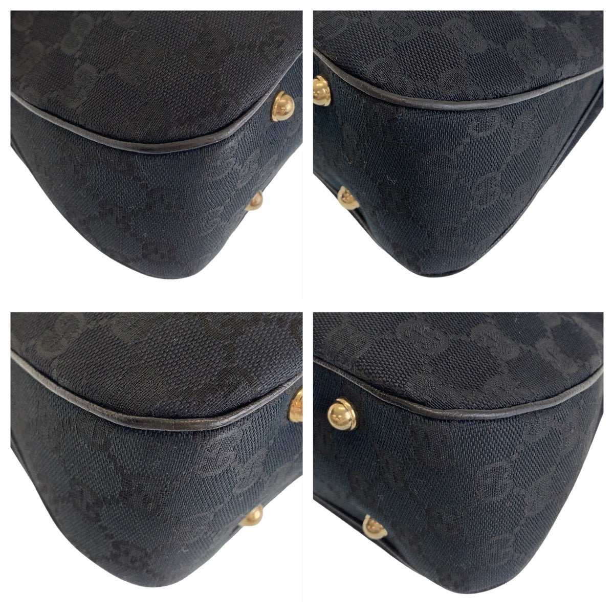 12343
GUCCI グッチ バンブー GG柄 ブラック 黒 ゴールド金具 GGキャンバス / レザー 137379 ショルダーバッグ ハンドバッグ  レディース