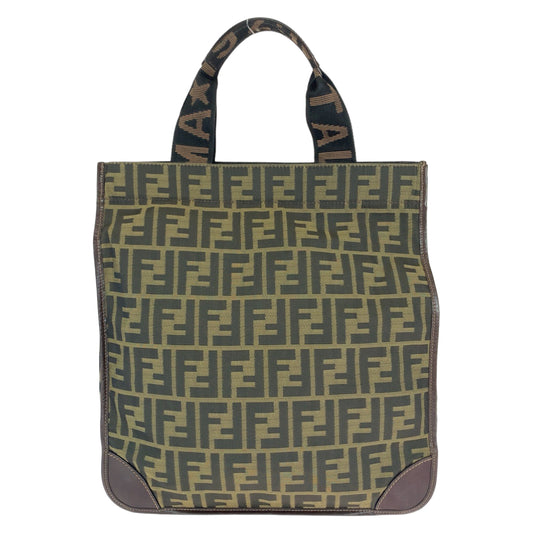 12342
FENDI フェンディ ヴィンテージ ズッカ柄 ブラウン シルバー金具 ナイロン 2654 26555 98 トートバッグ エコバッグ  レディース
