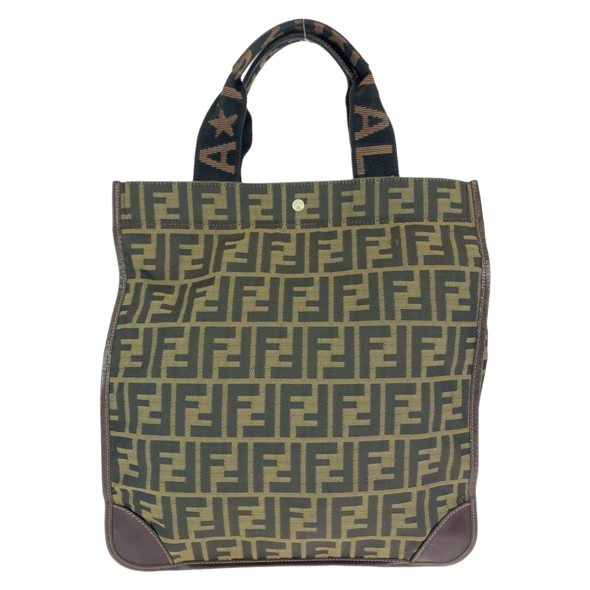12342
FENDI フェンディ ヴィンテージ ズッカ柄 ブラウン シルバー金具 ナイロン 2654 26555 98 トートバッグ エコバッグ  レディース