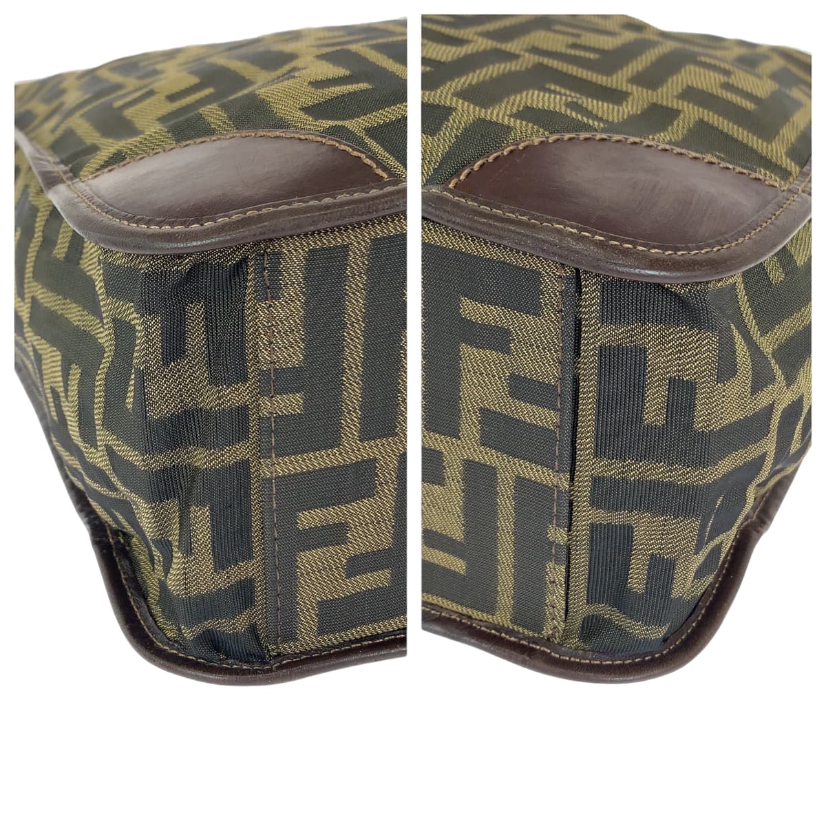 12342
FENDI フェンディ ヴィンテージ ズッカ柄 ブラウン シルバー金具 ナイロン 2654 26555 98 トートバッグ エコバッグ  レディース