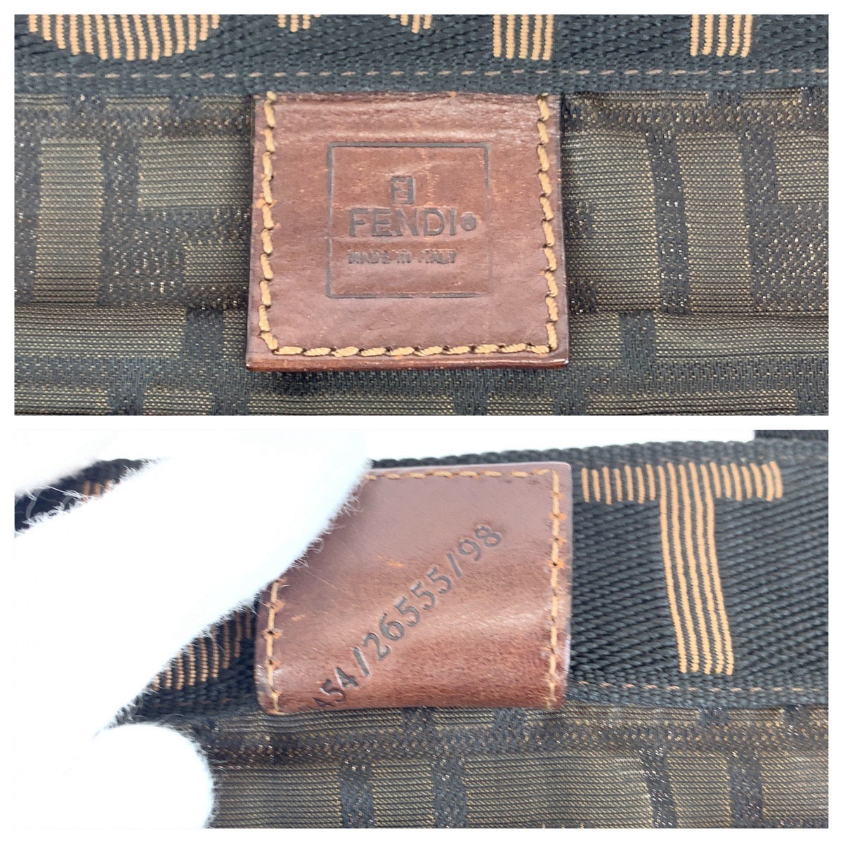 12342
FENDI フェンディ ヴィンテージ ズッカ柄 ブラウン シルバー金具 ナイロン 2654 26555 98 トートバッグ エコバッグ  レディース