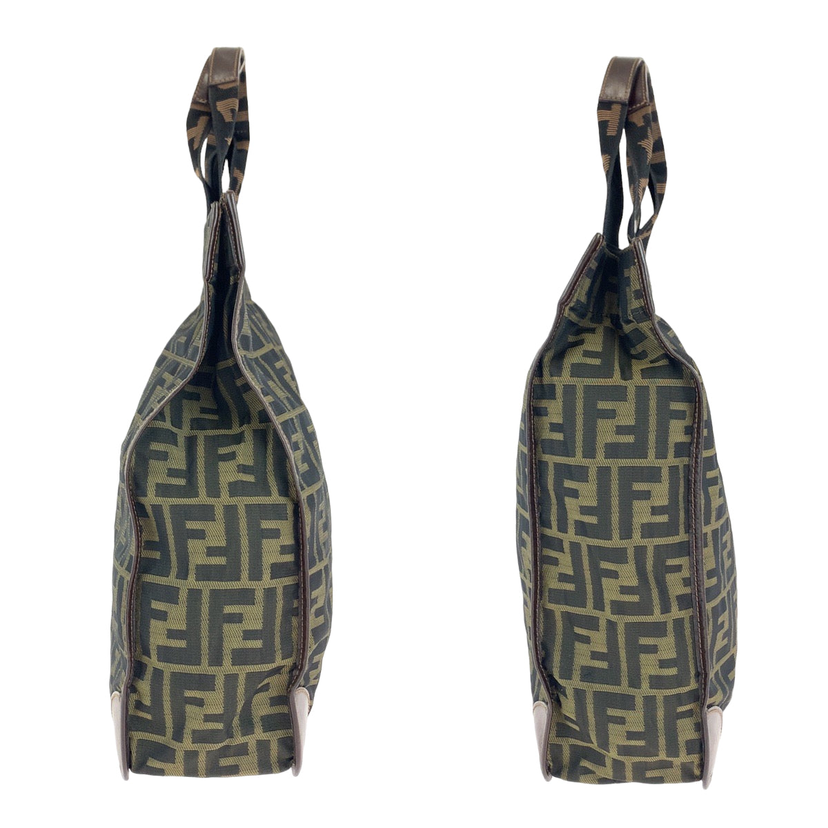 12342
FENDI フェンディ ヴィンテージ ズッカ柄 ブラウン シルバー金具 ナイロン 2654 26555 98 トートバッグ エコバッグ  レディース
