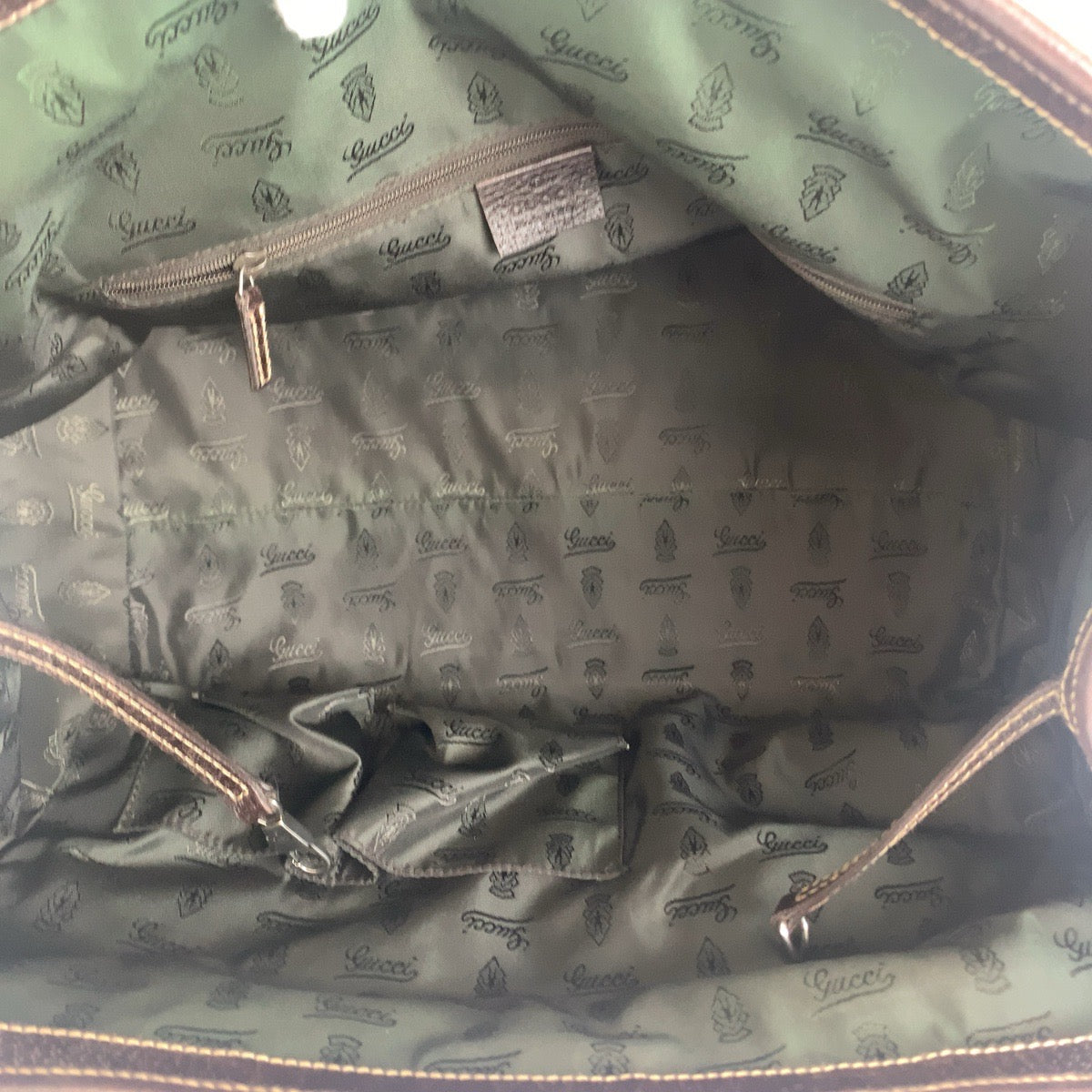 112340
GUCCI グッチ ディアマンテ ベージュ ブラウン シルバー金具 キャンバス 181494 ボストンバッグ ショルダーバッグ  レディース