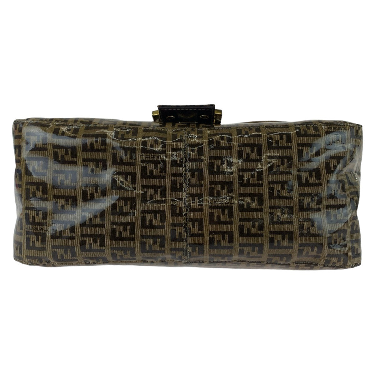 11724
FENDI フェンディ ズッキーノ ズッカ マンマバケット ブラウン ゴールド金具 コーティングキャンバス / レザー ショルダーバッグ  レディース A48