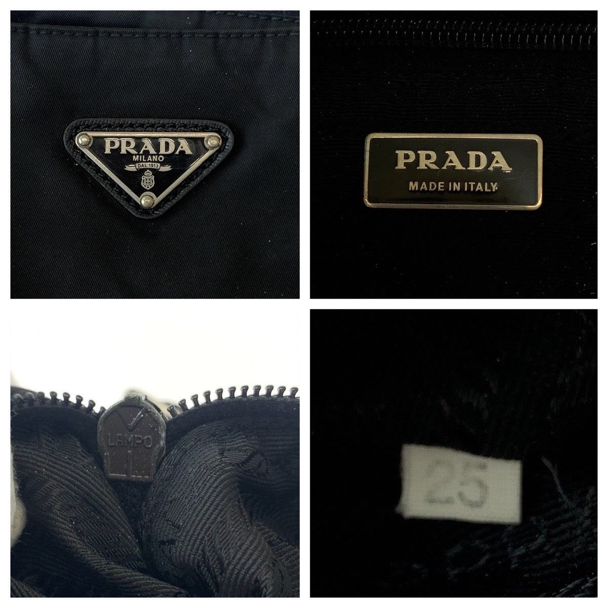 111728
PRADA プラダ テスート 三角ロゴプレート ブラック 黒 シルバー金具 ナイロン ショルダーバッグ 斜め掛け  メンズ