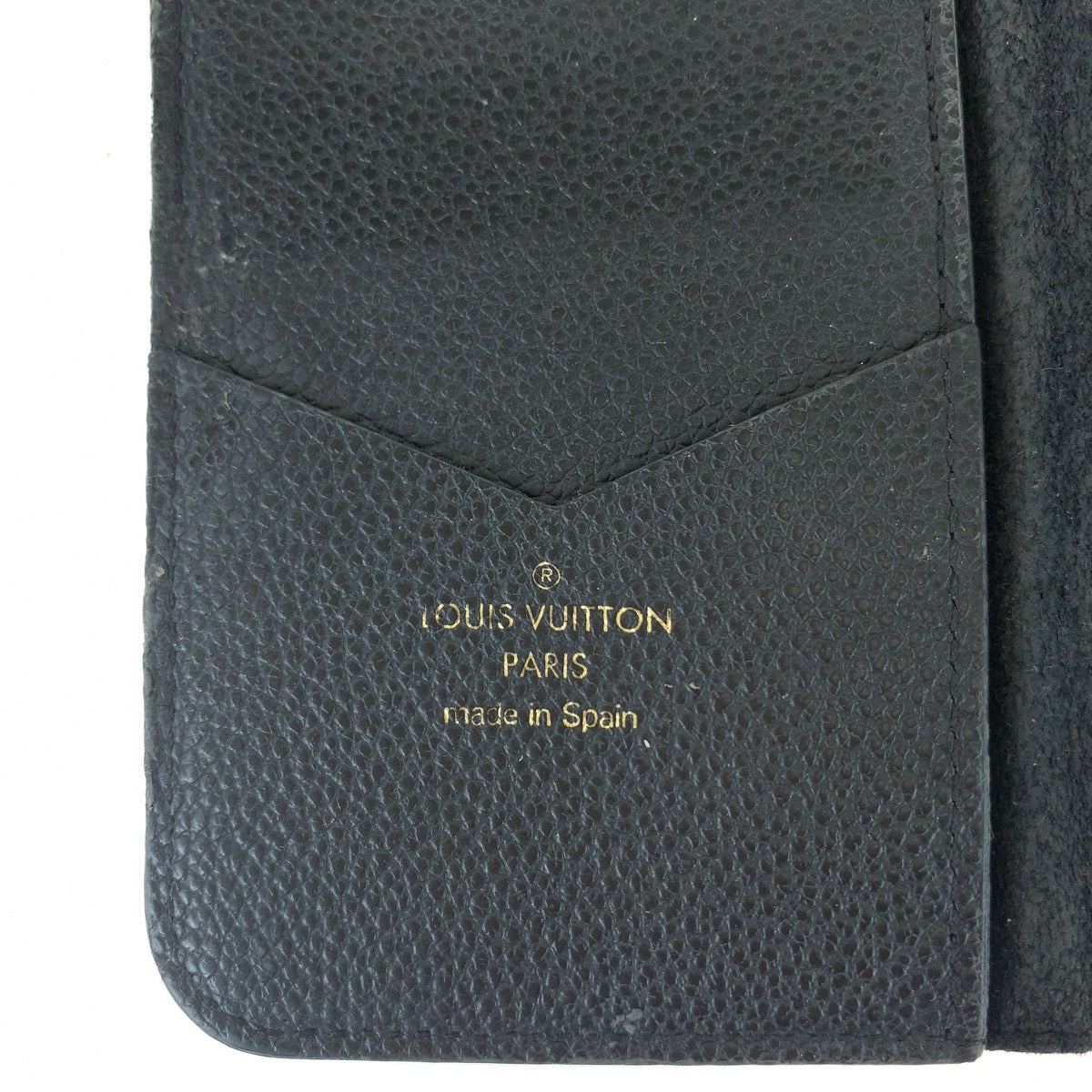 111740
LOUIS VUITTON ルイヴィトン モノグラム アンプラント フォリオ ブラック 黒 レザー M63586 iPhone X/XS 手帳型iPhoneケース 男女兼用  メンズ