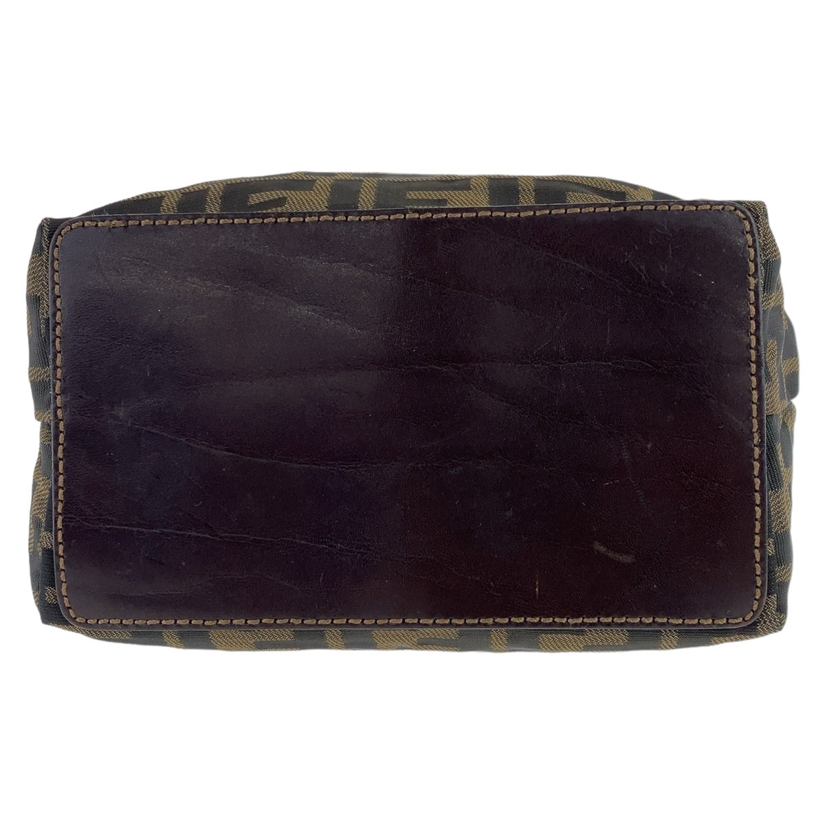 112325
FENDI フェンディ ヴィンテージ ズッカ柄 ブラウン シルバー金具 キャンバス / レザー トートバッグ ハンドバッグ  レディース