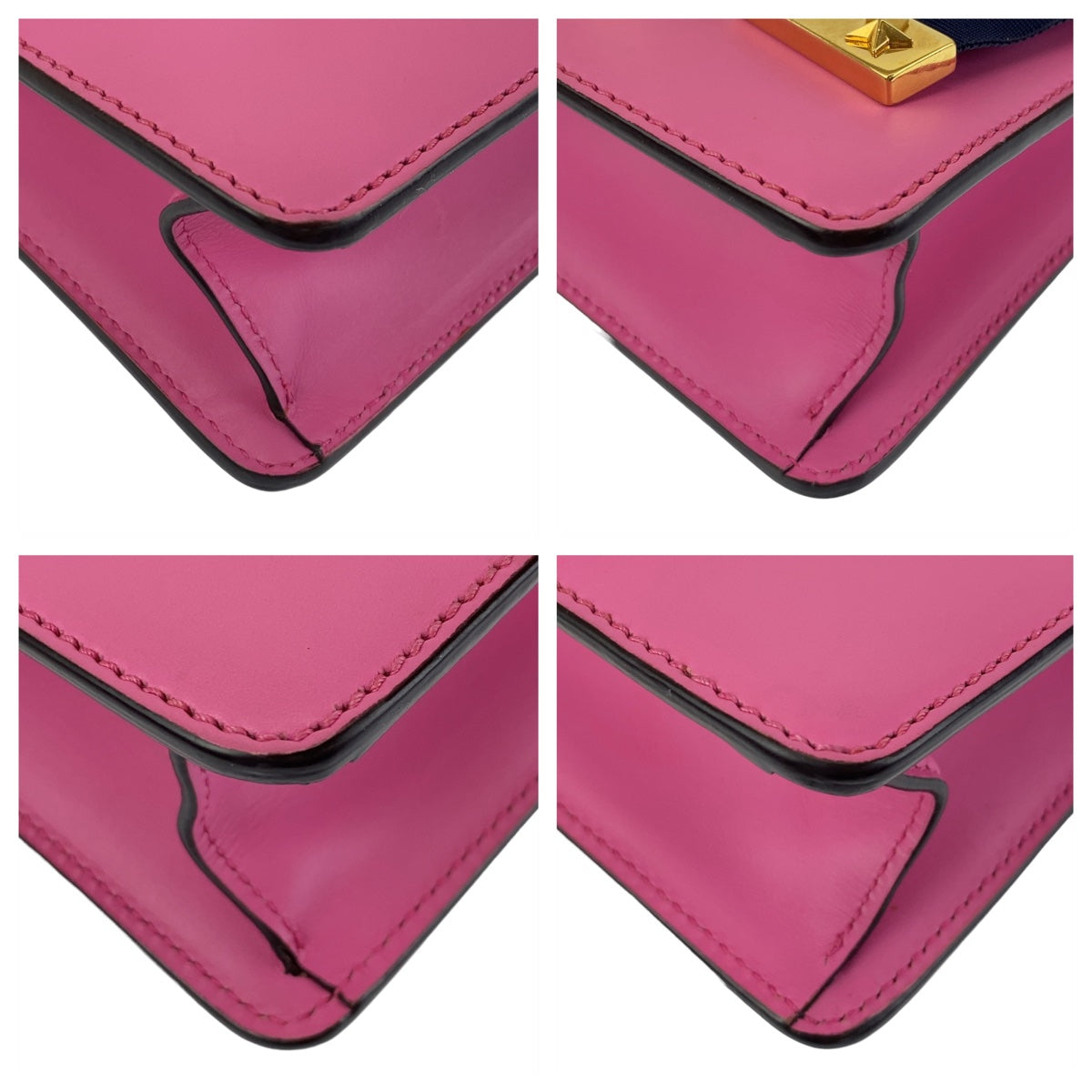 111743
GUCCI グッチ シェリーライン シルヴィ ミニ ピンク ゴールド金具 レザー 431666 斜め掛け ショルダーバッグ  レディース