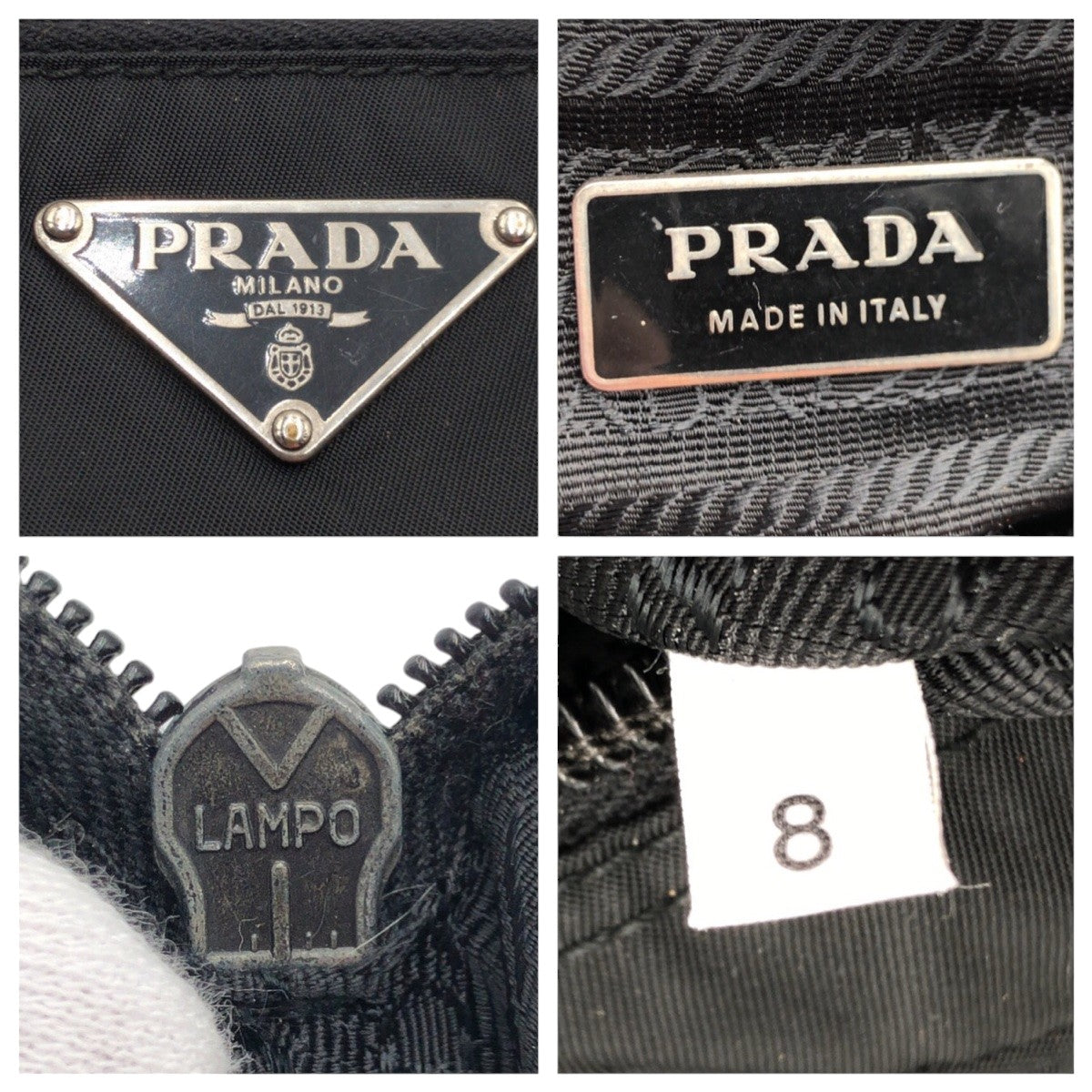 12892
PRADA プラダ テスート 三角ロゴ ブラック 黒 ナイロン ショルダーバック ポシェット  メンズ