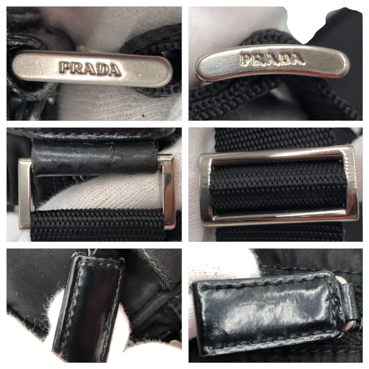 12892
PRADA プラダ テスート 三角ロゴ ブラック 黒 ナイロン ショルダーバック ポシェット  メンズ