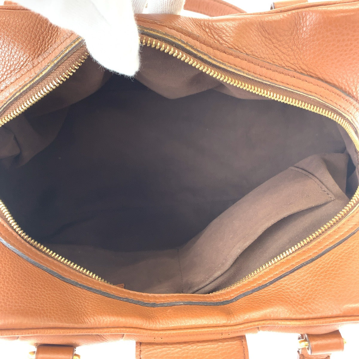 11748
LOUIS VUITTON ルイヴィトン モノグラム マヒナ ルナーPM キャメルブラウン ゴールド金具 レザー M97052 ショルダーバッグ トートバッグ  レディース