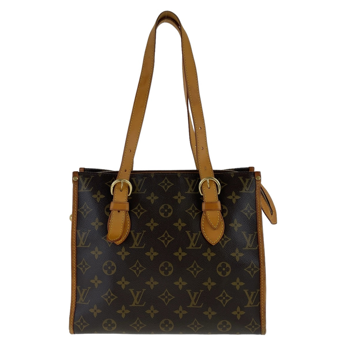 11755
LOUIS VUITTON ルイヴィトン ヴィンテージ モノグラム ポパンクール オ ブラウン ゴールド金具 PVC / レザー M40007 トートバッグ ハンドバッグ ショルダーバッグ  レディース AB43