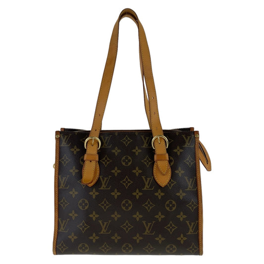 11755
LOUIS VUITTON ルイヴィトン ヴィンテージ モノグラム ポパンクール オ ブラウン ゴールド金具 PVC / レザー M40007 トートバッグ ハンドバッグ ショルダーバッグ  レディース AB43