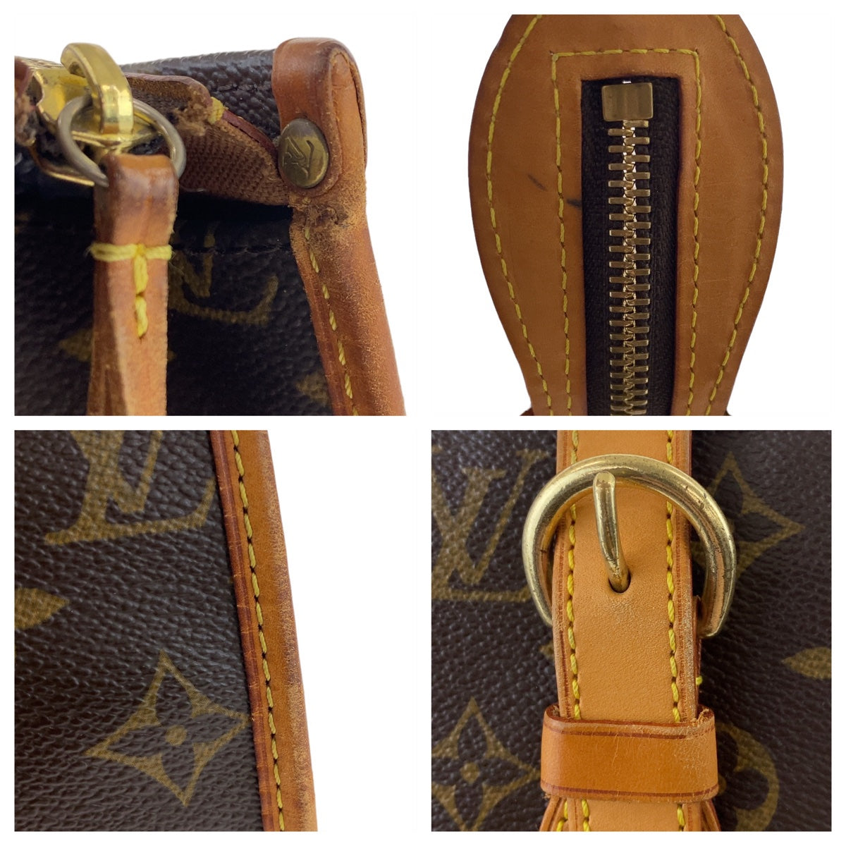 11755
LOUIS VUITTON ルイヴィトン ヴィンテージ モノグラム ポパンクール オ ブラウン ゴールド金具 PVC / レザー M40007 トートバッグ ハンドバッグ ショルダーバッグ  レディース AB43