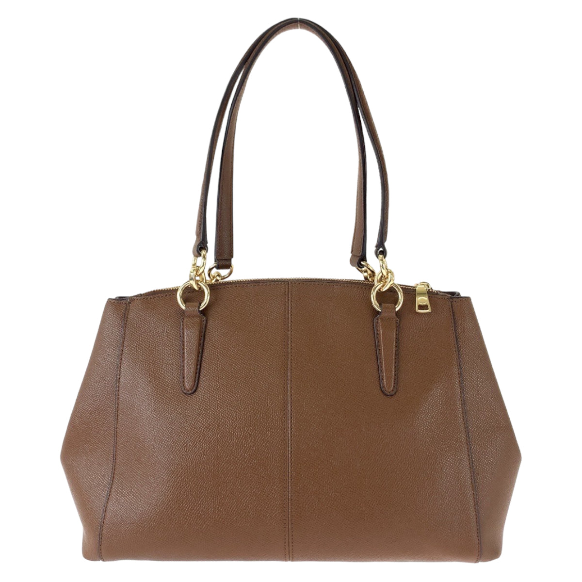 11757
COACH コーチ ミニクリスティ キャリーオール ブラウン ゴールド金具 レザー トートバッグ ショルダーバッグ  レディース